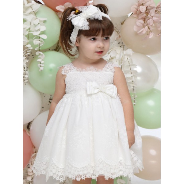 Βαπτιστικό Φόρεμα Mi Chiamo Κ4719-Ι Βαμβακερό Ivory (Εκρού)