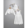 Βαπτιστικό Φόρεμα Με Μπολερό New Life 3020-1 Δαντέλα Λευκή